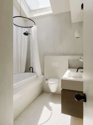 Bathtub and sink on one wall photo