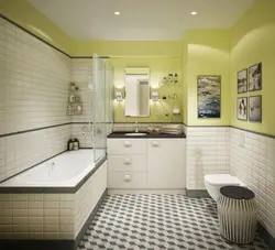 Bathroom Design Tiles To The Middle