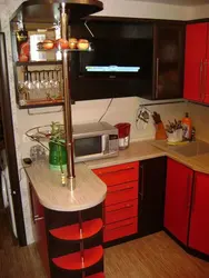 Photo of a kitchen with a bar counter inexpensive