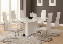 White wooden chairs for kitchen modern design