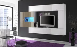 Cabinets living room walls for TV photo