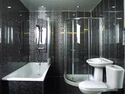 Bathroom With Black Panels Photo
