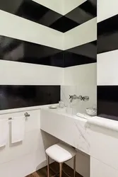 Ванная черными панелями фото