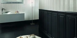 Bathroom with black panels photo