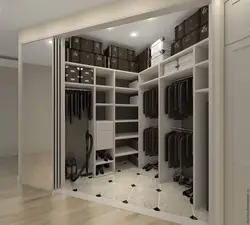 Dressing room in apartment design