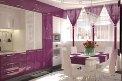 Lilac Pink Kitchen Interior
