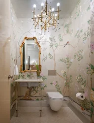 Photo Of Bathroom And Toilet With Flowers