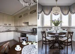 Kitchen With Bay Window Design In Two-Room Apartment