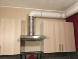 Ducts for exhaust hood in the kitchen photo