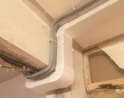 Ducts for exhaust hood in the kitchen photo