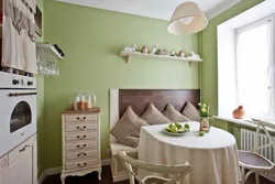 Pistachio Color In The Interior Of The Living Room And Kitchen