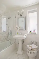 White Combined Bathroom Design