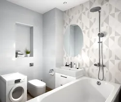 White combined bathroom design