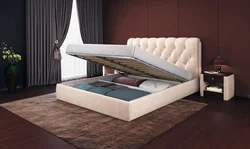 Photo of a bed in the bedroom with a lifting mechanism