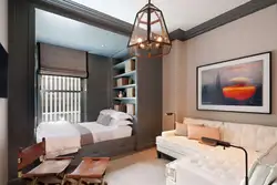 Design of a room with a bed in an apartment