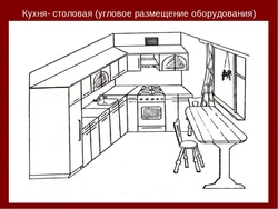 Practical work kitchen interior planning