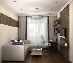 Дизайн маленькой гостиной с диваном