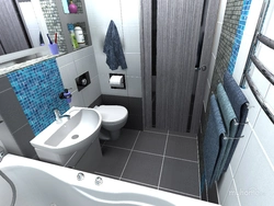 Bathroom 1 by 2 m design