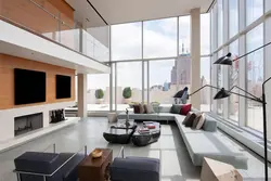 Дизайн квартиры с высокими окнами