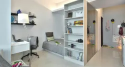 Design Of A Room With A Wardrobe In A Studio Apartment