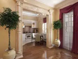 Kitchen living room with column design