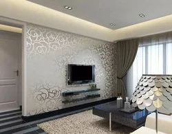 How To Hang Wallpaper In A Modern Style In The Living Room Photo