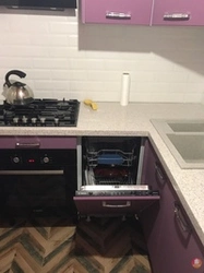Кухня 5 метраў дызайн з посудамыйнай машынай