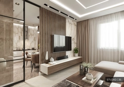 Living room design black beige