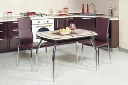 Kitchen design with sliding table