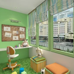 Children's room on the loggia design