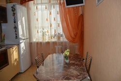 Photo Of Curtains For The Kitchen If The Wallpaper Is Orange