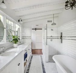 Bath design with beams