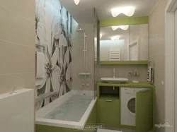 Bath in Khrushchev with a window to the kitchen design