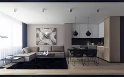 Studio kitchen design in minimalist styles