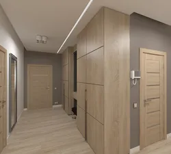 Hallway design with many doors