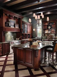 Dark wooden kitchens photos