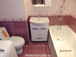 Недарагі рамонт у ваннай сумешчанай з туалетам фота