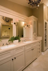 Bathroom design with large sink