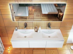 Үлкен раковинасы бар ванна бөлмесінің дизайны