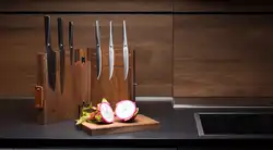 Interior of knives in the kitchen
