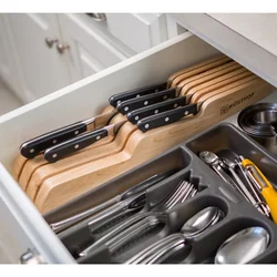 Interior Of Knives In The Kitchen