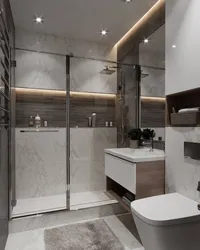 Design of a modern bath 4 sq m