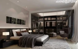 Дизайн спальни 17 с гардеробной