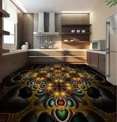 Kitchen Design With Patterned Floor