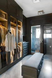 Дизайн комнаты с гардеробной и ванной