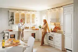 Kitchen furniture interior in people's home