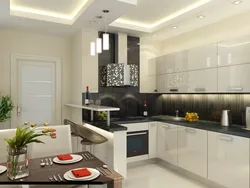 Kitchen Design 15 M With A Bar Counter