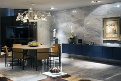 Kitchen Design Marble Wall