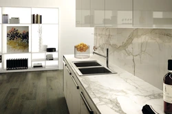 Kitchen design marble wall