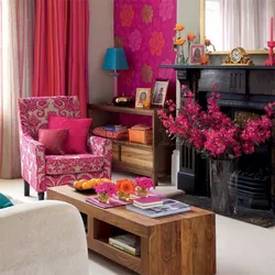 Living Room Furniture With Flowers Photo
